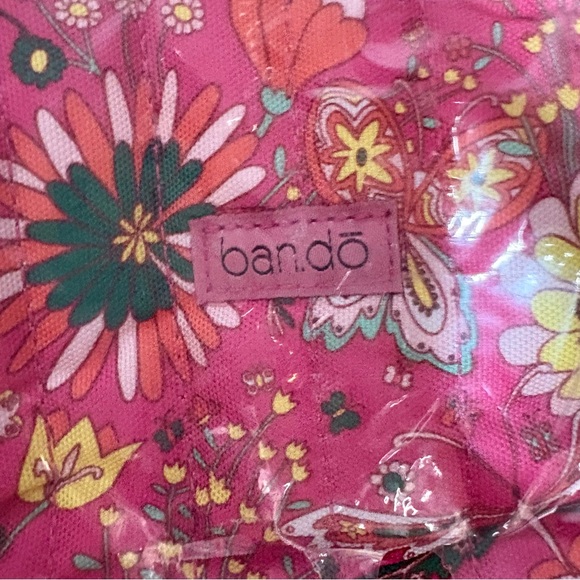 BAN.DO NWT WHAT'S FOR LUNCH? LUNCH BAG MAGIC GARDEN HOT PINK - Picture 8 of 8